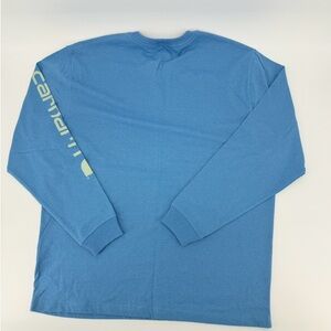 Carhartt Men's Long Sleeve Tee in Blue. Loose Fit